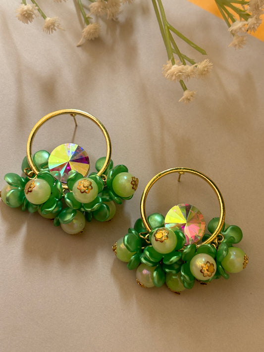 Floreta Earrings- Green