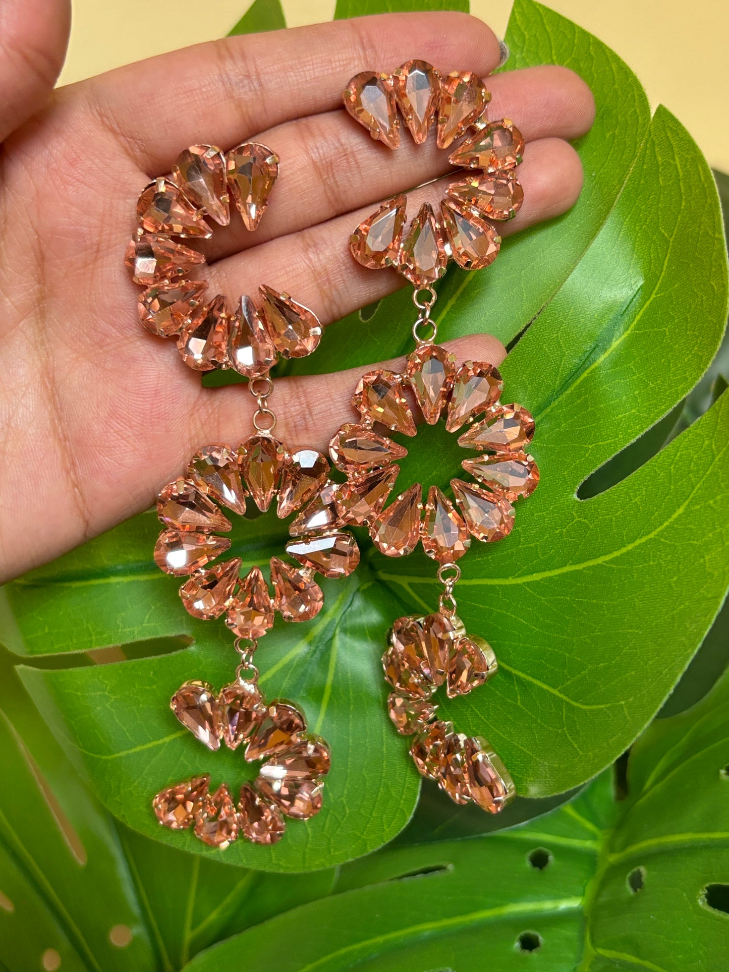 Deepika Earrings- Rose Gold