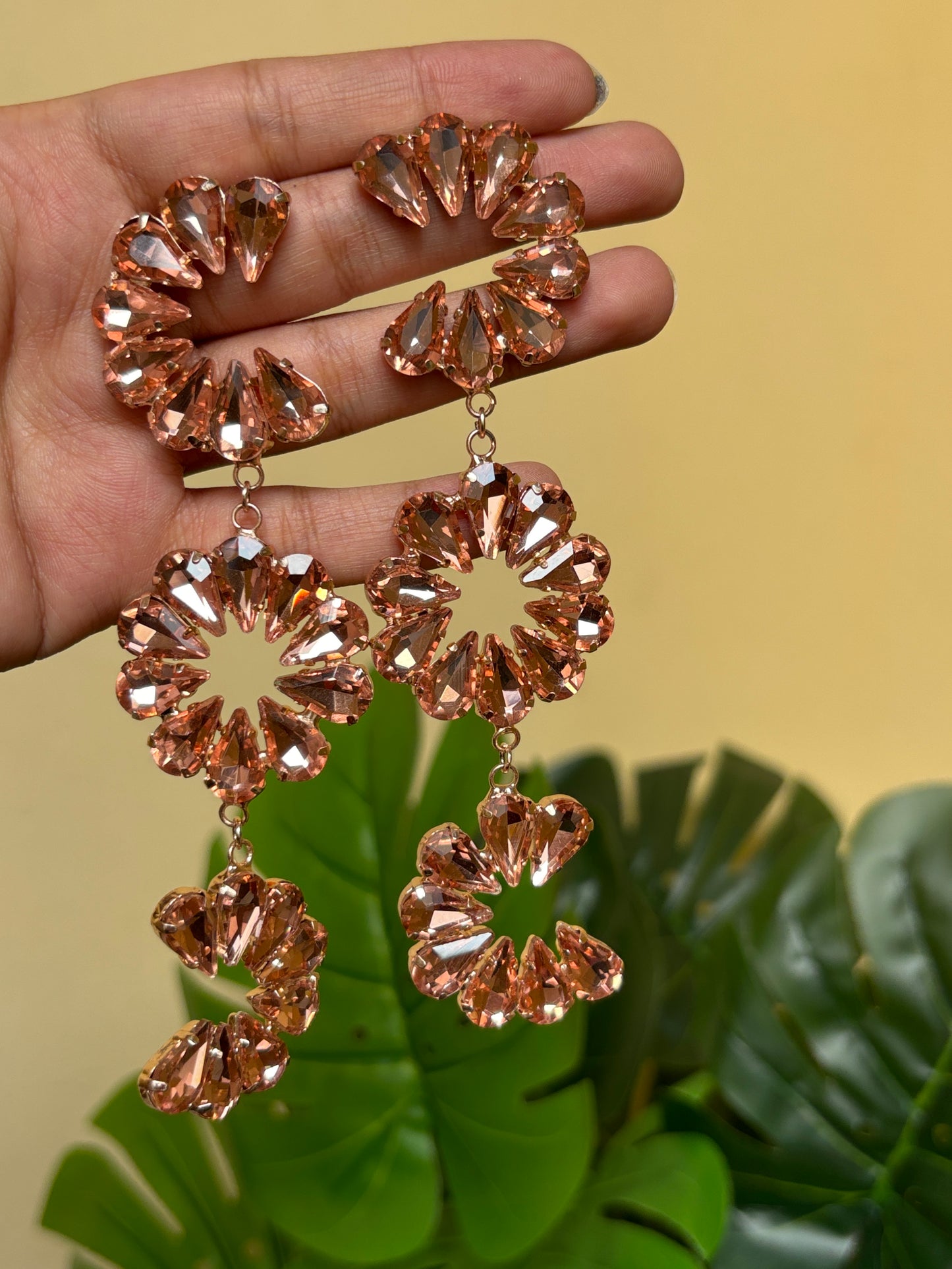 Deepika Earrings- Rose Gold