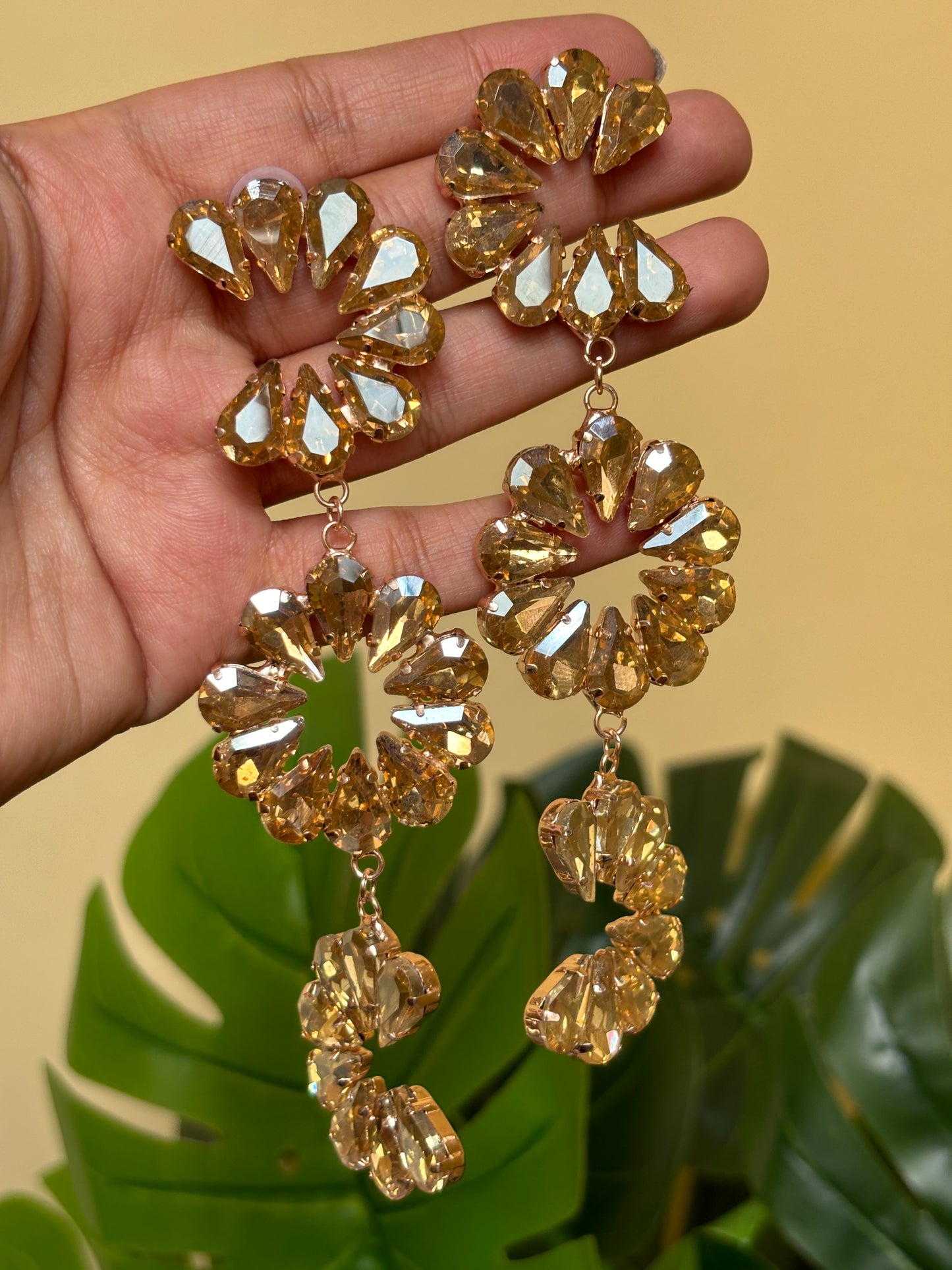 Deepika Earrings- Gold