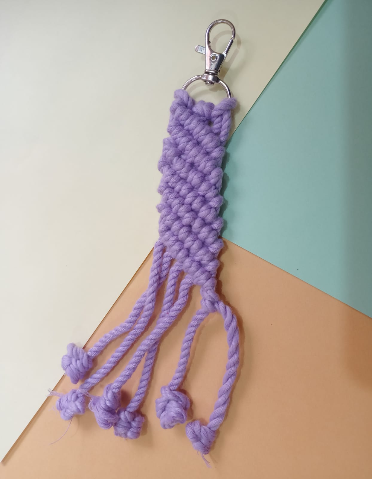 Purple Macrame Key chain