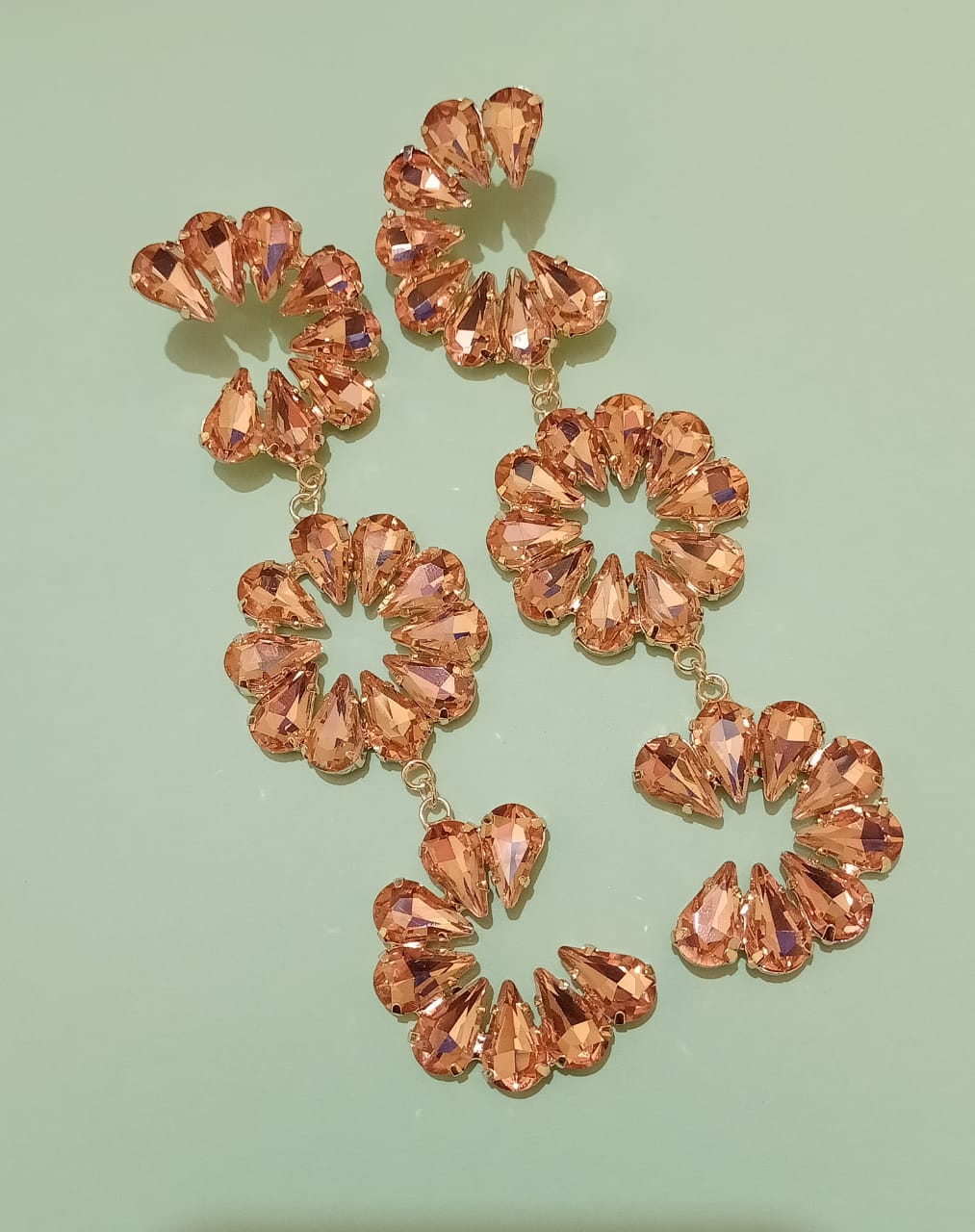 Deepika Earrings- Rose Gold